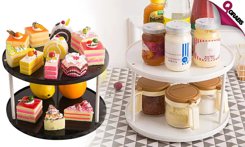 DIY 2-Tier 360-Degree Rotating Shelf!
